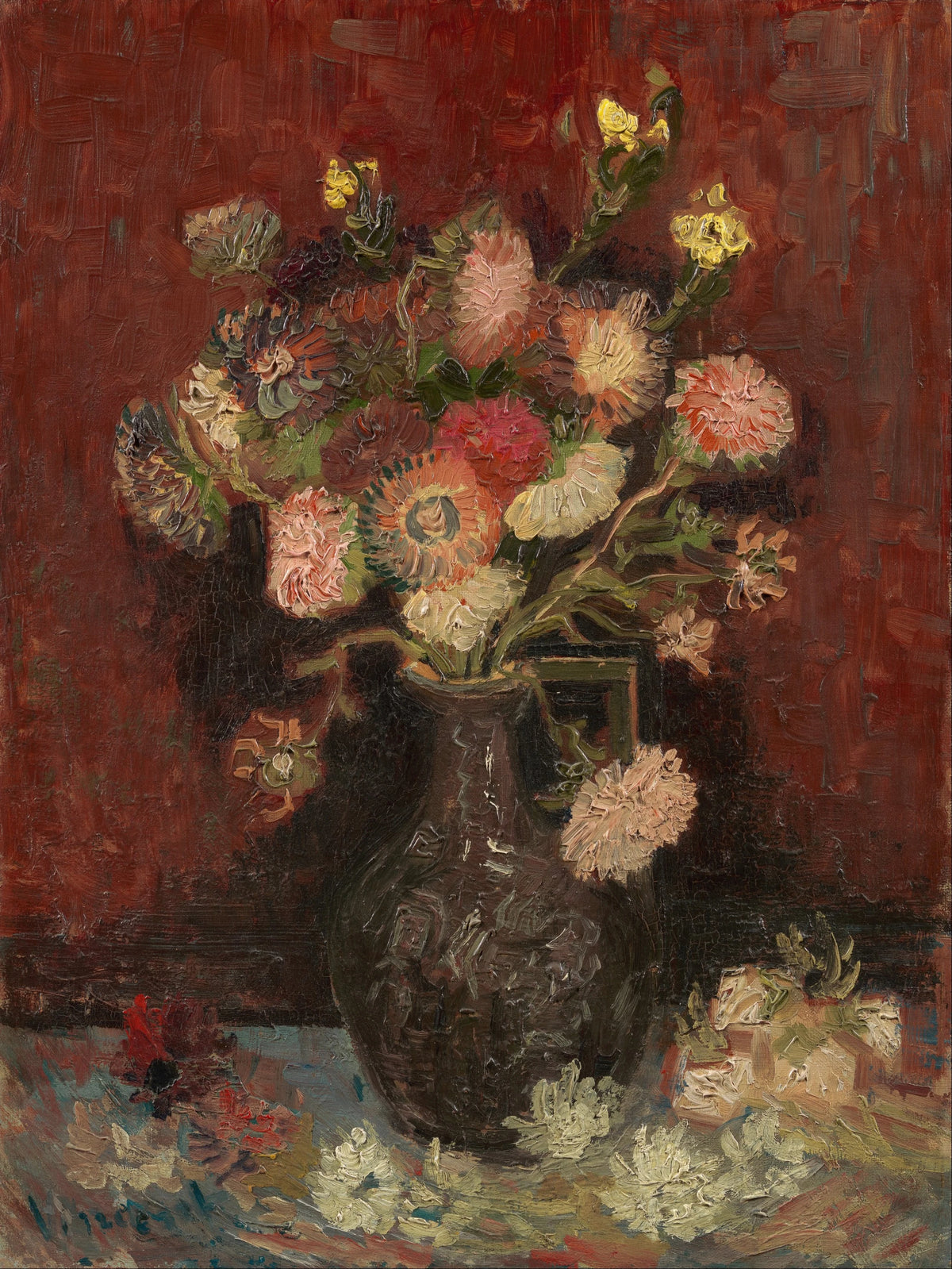 Vincent van Gogh - Vase with Chinese asters and gladioli (1886)