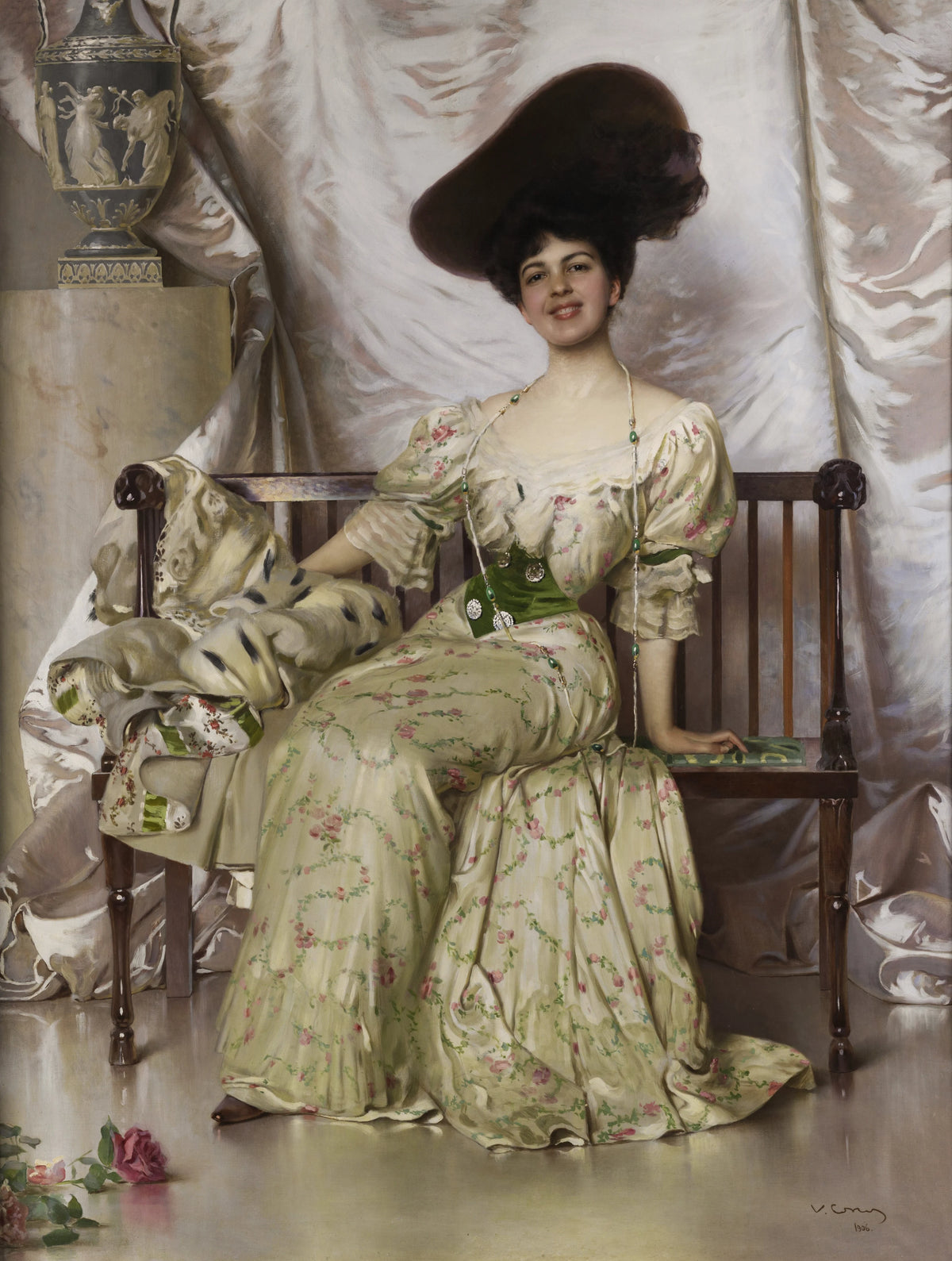 Vittorio Matteo Corcos - Portrait of the Contessa Nerina Pisani Volpi di Misurata (1906)