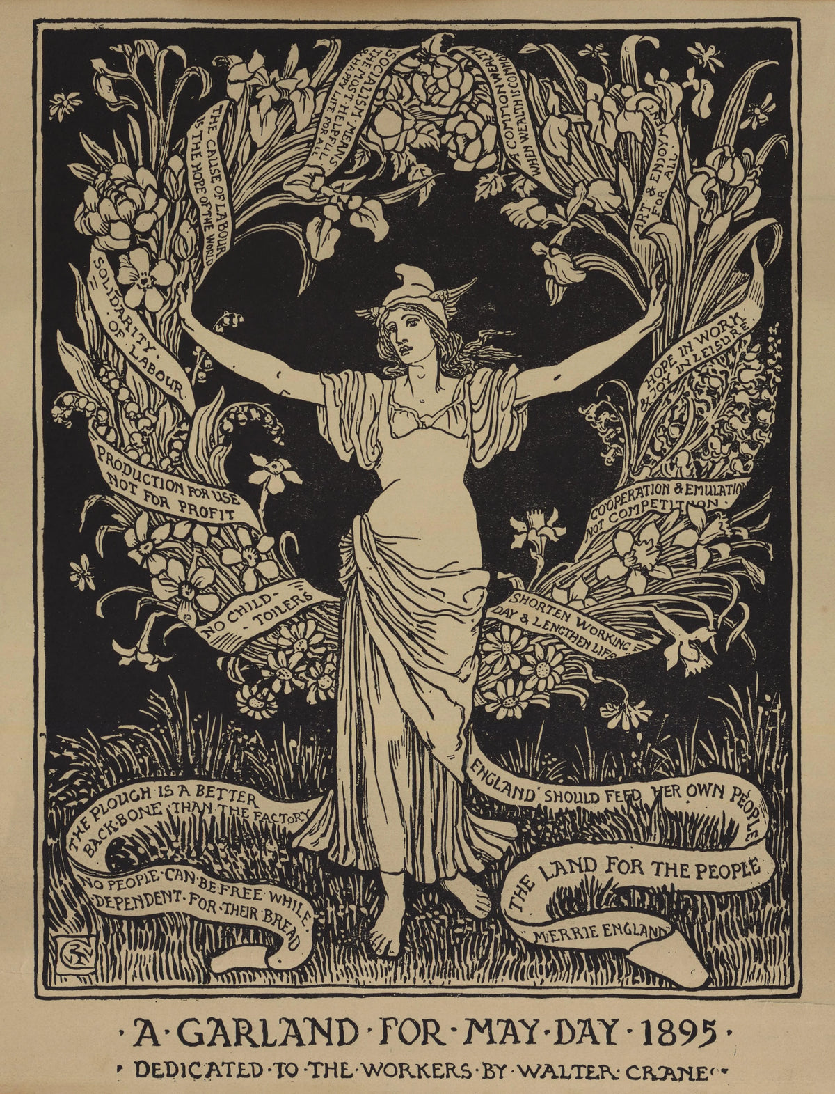 Walter Crane - A Garland for May Day (1895)