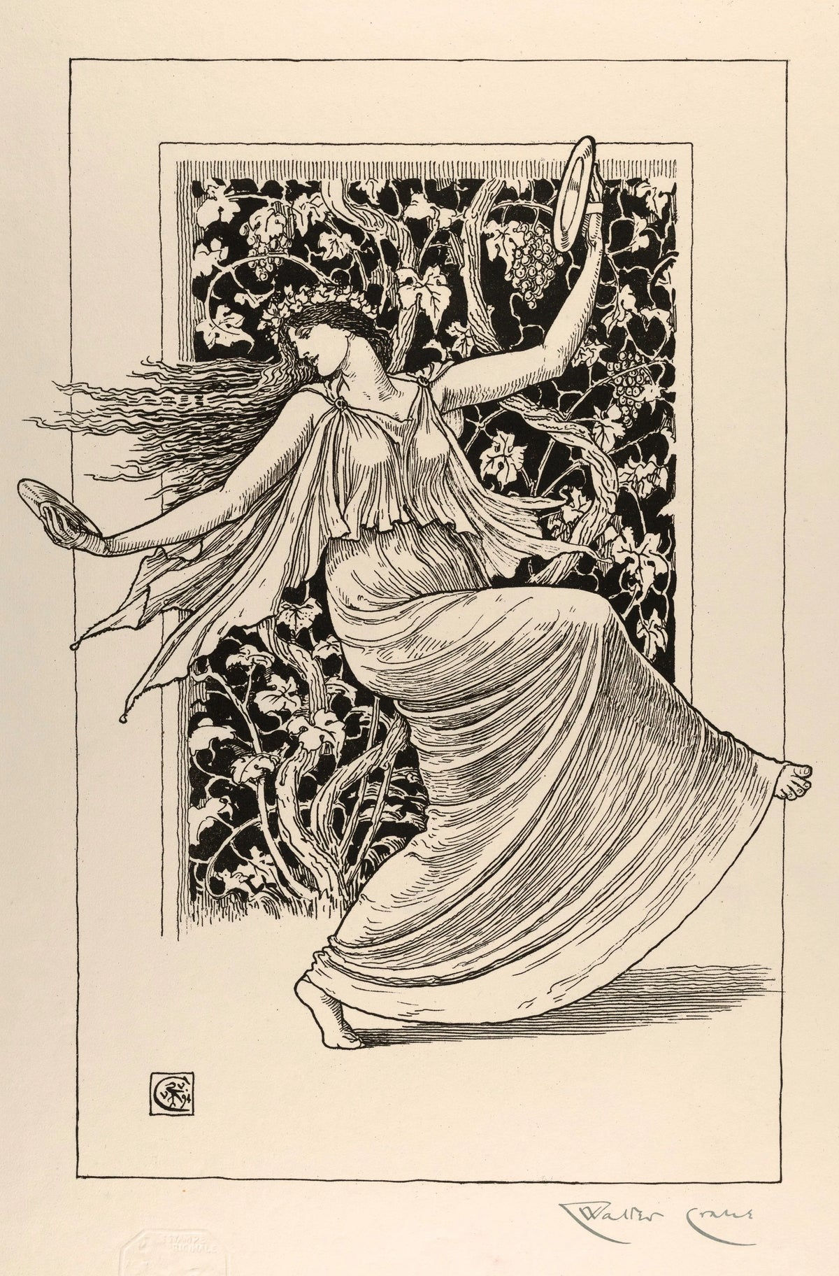 Walter Crane - Dancing Nymph (1895)