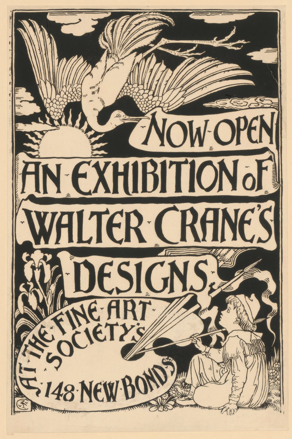 Walter Crane - Now Open. An Exhibition of Walter Crane's Designs (1893)