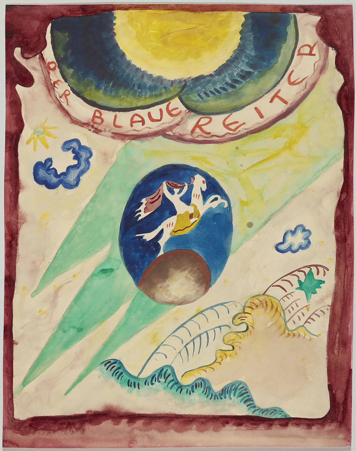 Wassily Kandinsky - Design for the cover of the almanac 'The Blue Rider' III (1911)
