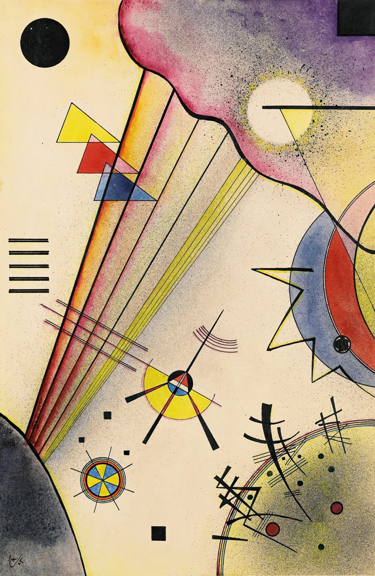 Wassily Kandinsky - Deutliche Verbindung (Clear Connection) (1925)