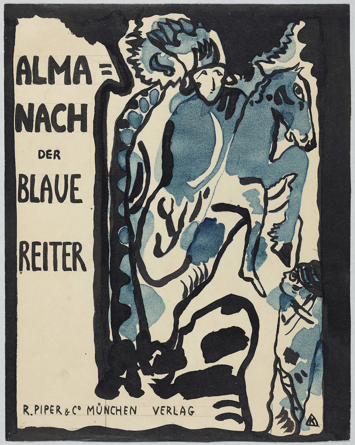 Wassily Kandinsky - Final design for the cover of the almanac 'The Blue Rider' (1911)