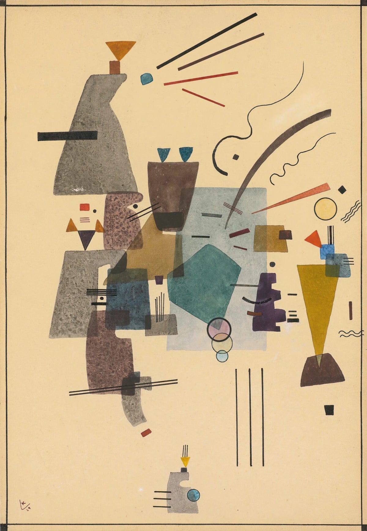 Wassily Kandinsky - Gewärmtes Kühl (Warmed Cool) (1924)