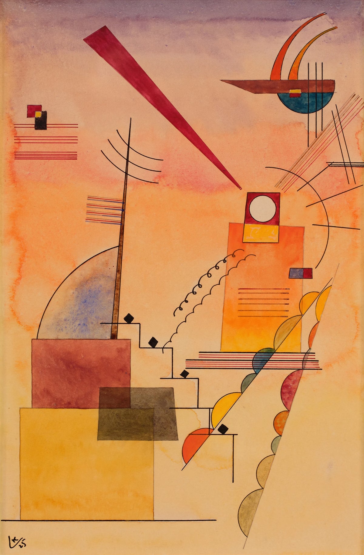 Wassily Kandinsky - Ins violett (Into Violet) (1925)