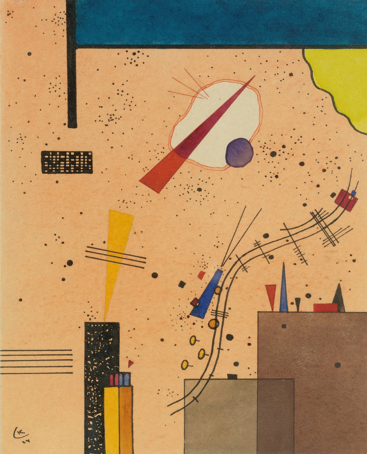 Wassily Kandinsky - Spritze (Spray) (1924)