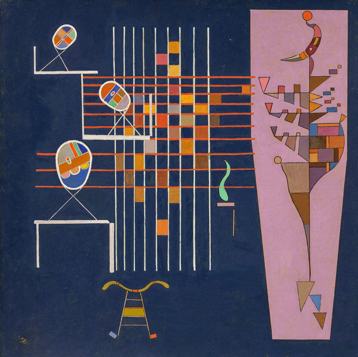 Wassily Kandinsky - Trois ovales (1942)