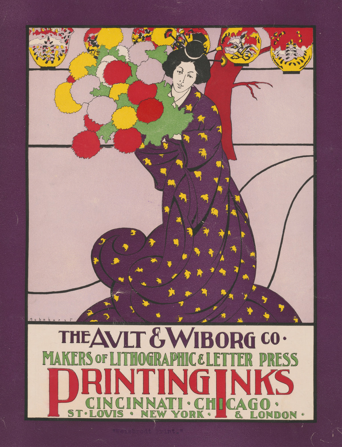 Will Bradley - The Ault and Wiborg Co. makers of lithographic & letter press printing inks, Cincinnati, Chicago