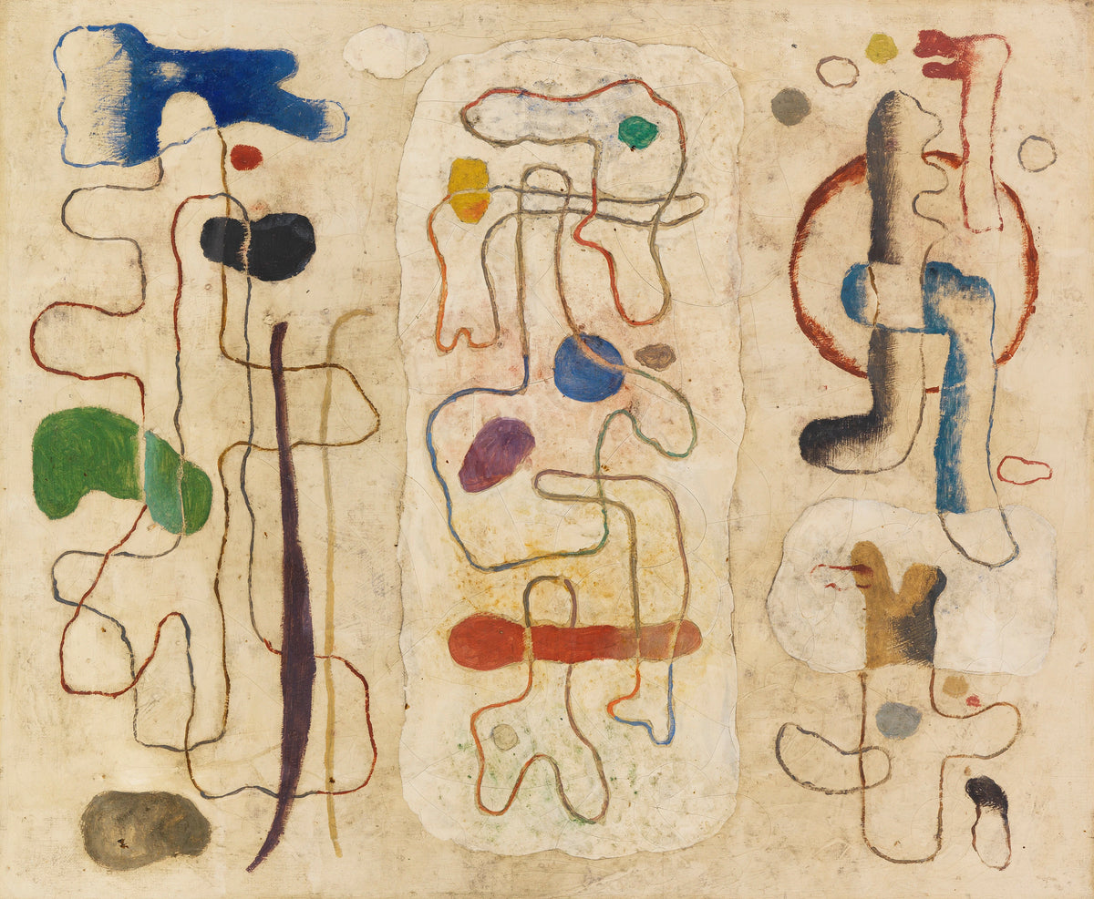 Willi Baumeister - Formen figural - dreiteilig (1938)