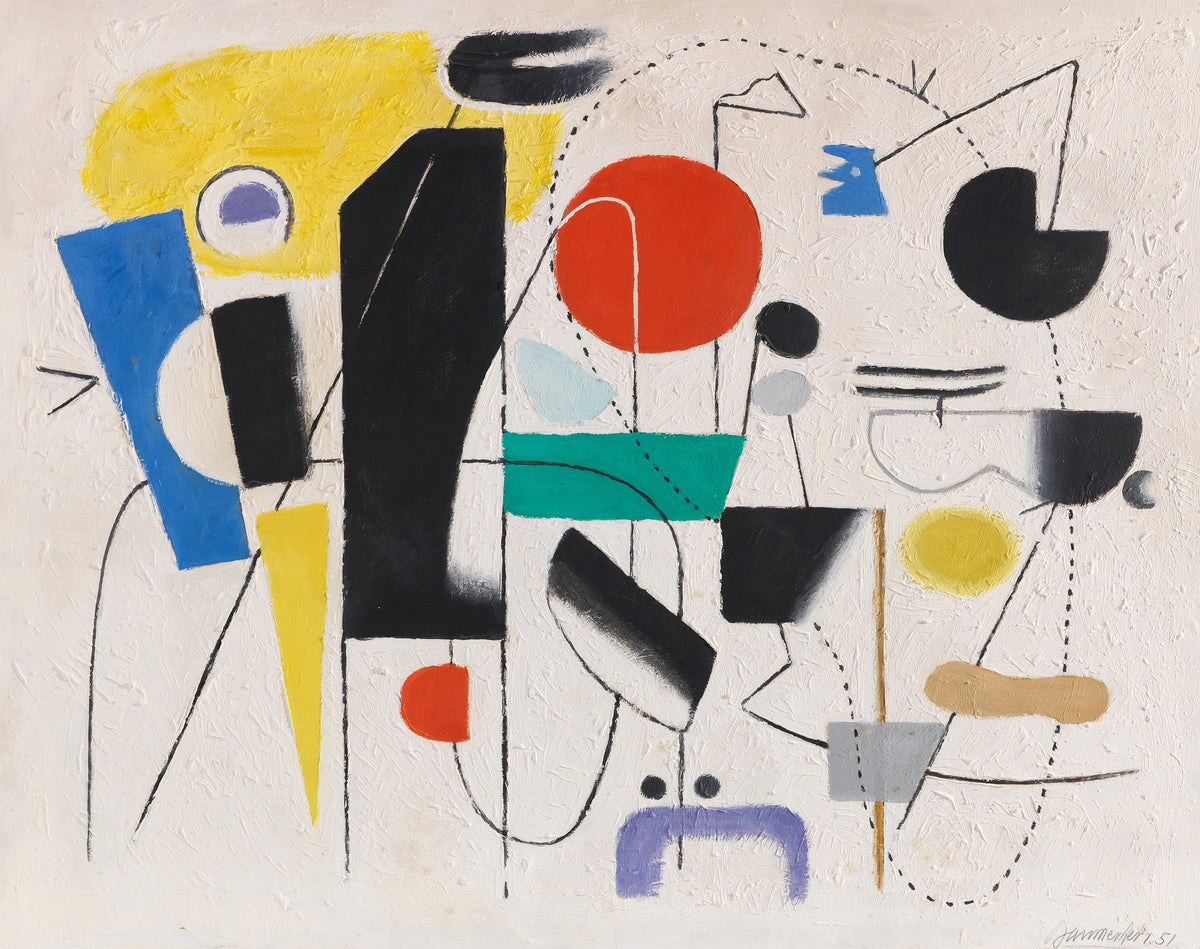 Willi Baumeister - Mit rotem Kreis I (1951)