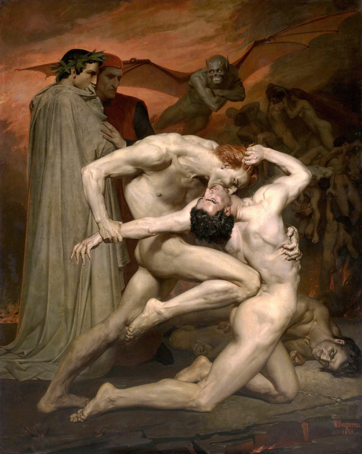 William Bouguereau - Dante and Virgil in Hell (1850)