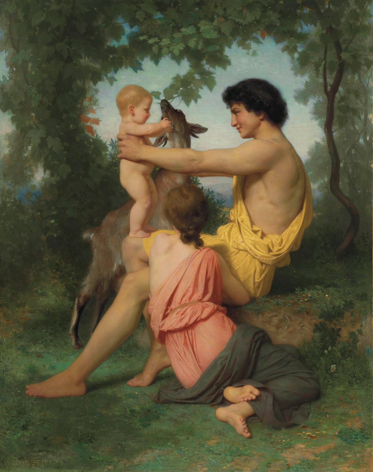 William Bouguereau - Idylle; famille antique