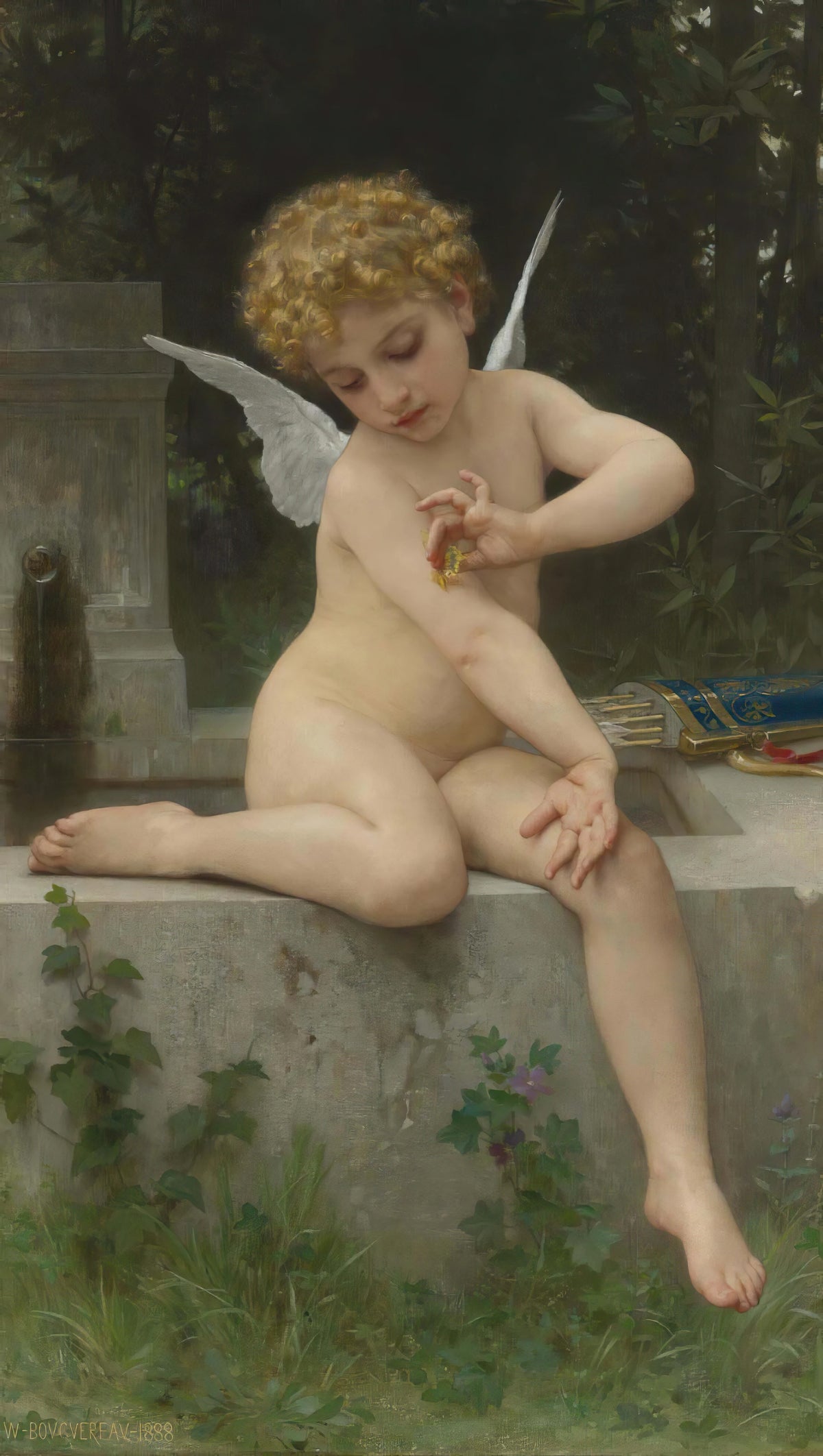 William Bouguereau - L'amour Au Papillon (1888)