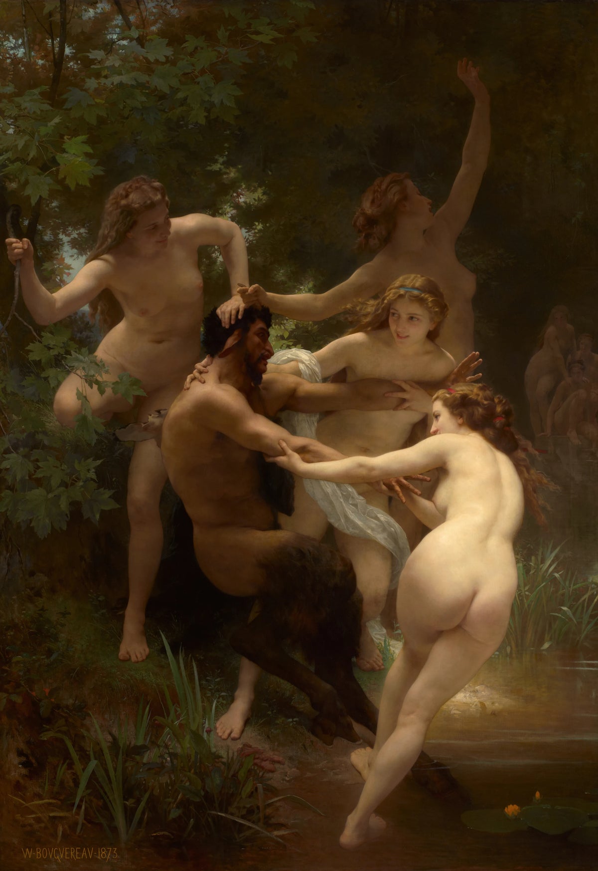 William Bouguereau - Nymphs And Satyr (1873)