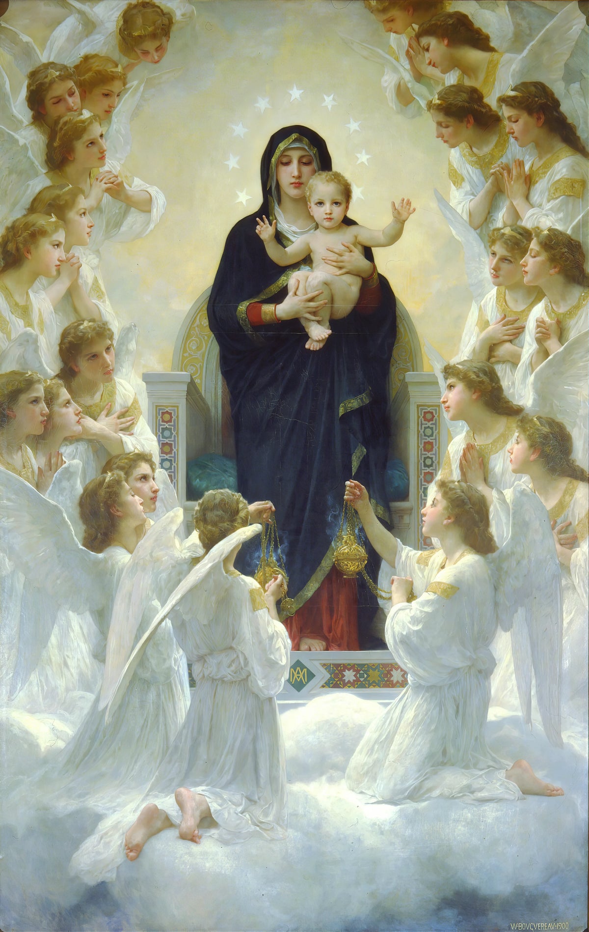 William Bouguereau - The Virgin With Angels (1900)