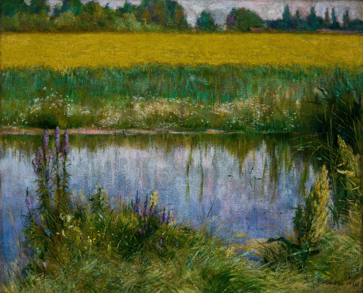 Władysław Podkowiński - Field of Lupine (1891)