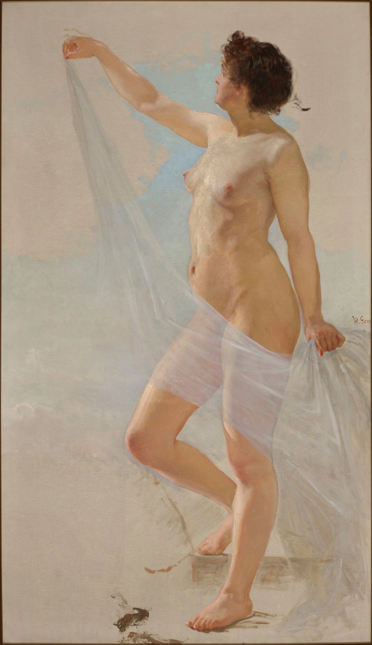 Wojciech Gerson - Female nude, study (circa 1896)