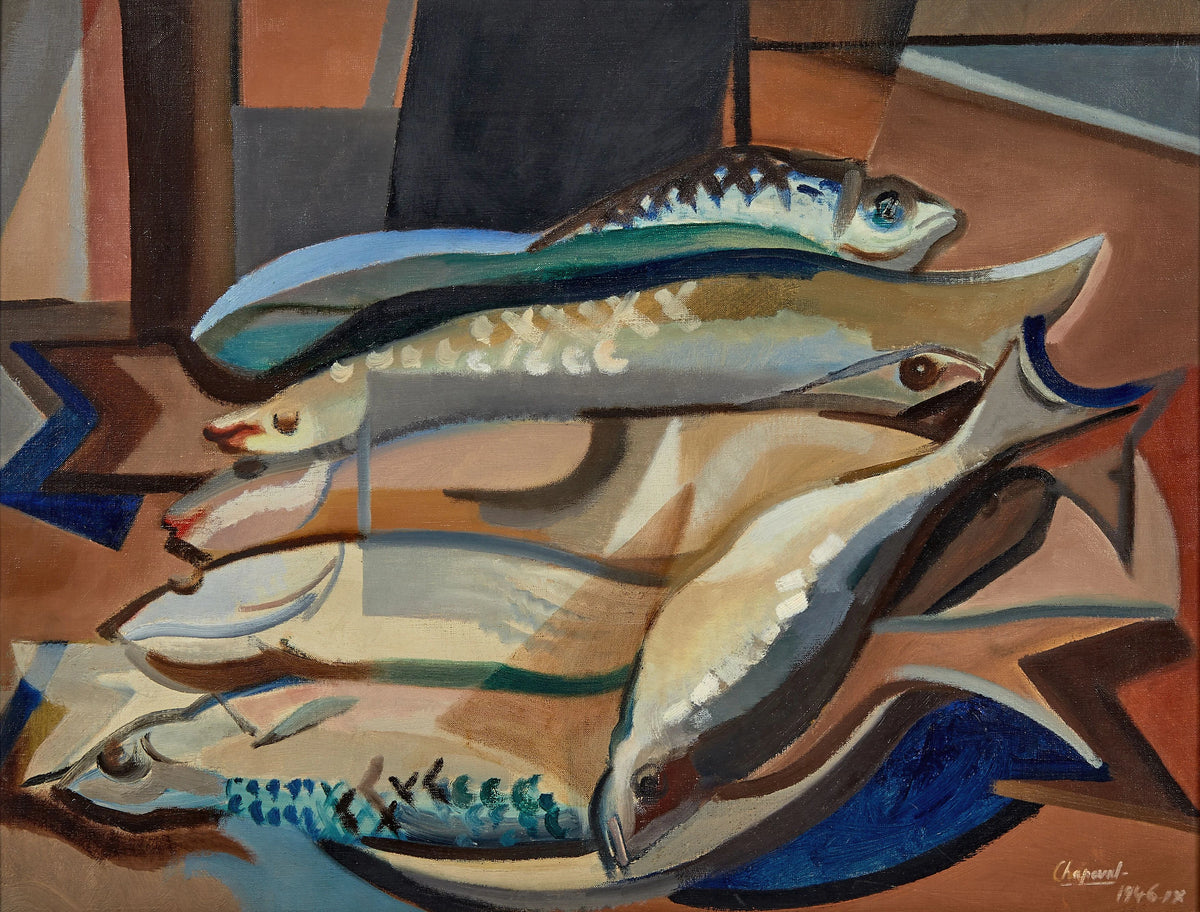 Youla Chapoval - Nature morte aux poissons (1946)