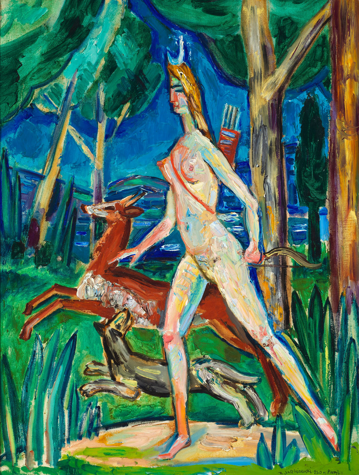 Zygmunt Waliszewski - Diana in the forest (1930)