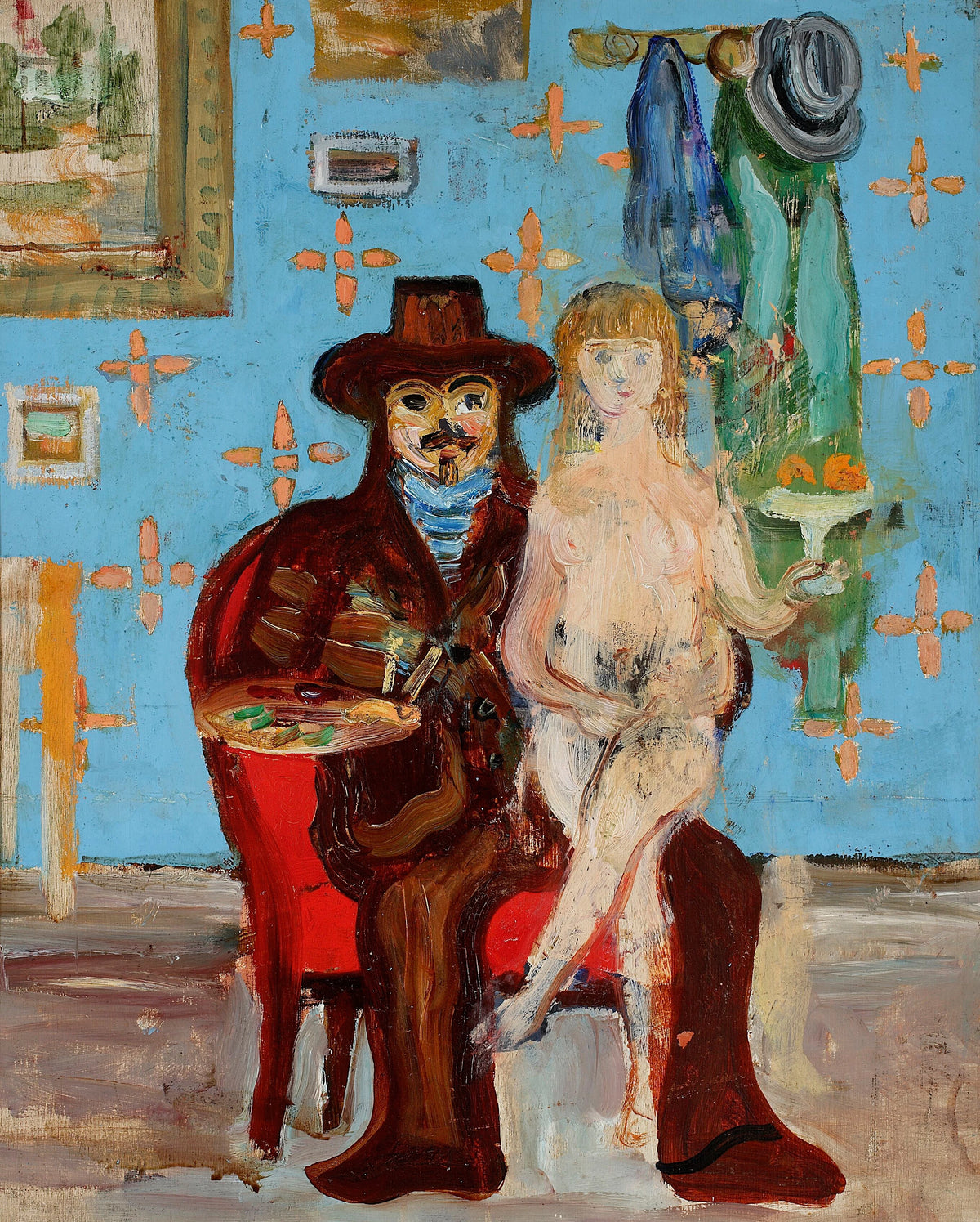 Zygmunt Waliszewski - Painter and model (1930)